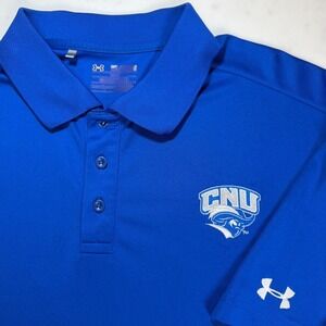 Under Armour Mens CNU Christopher Newport University Polo Blue XL